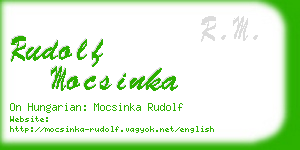rudolf mocsinka business card